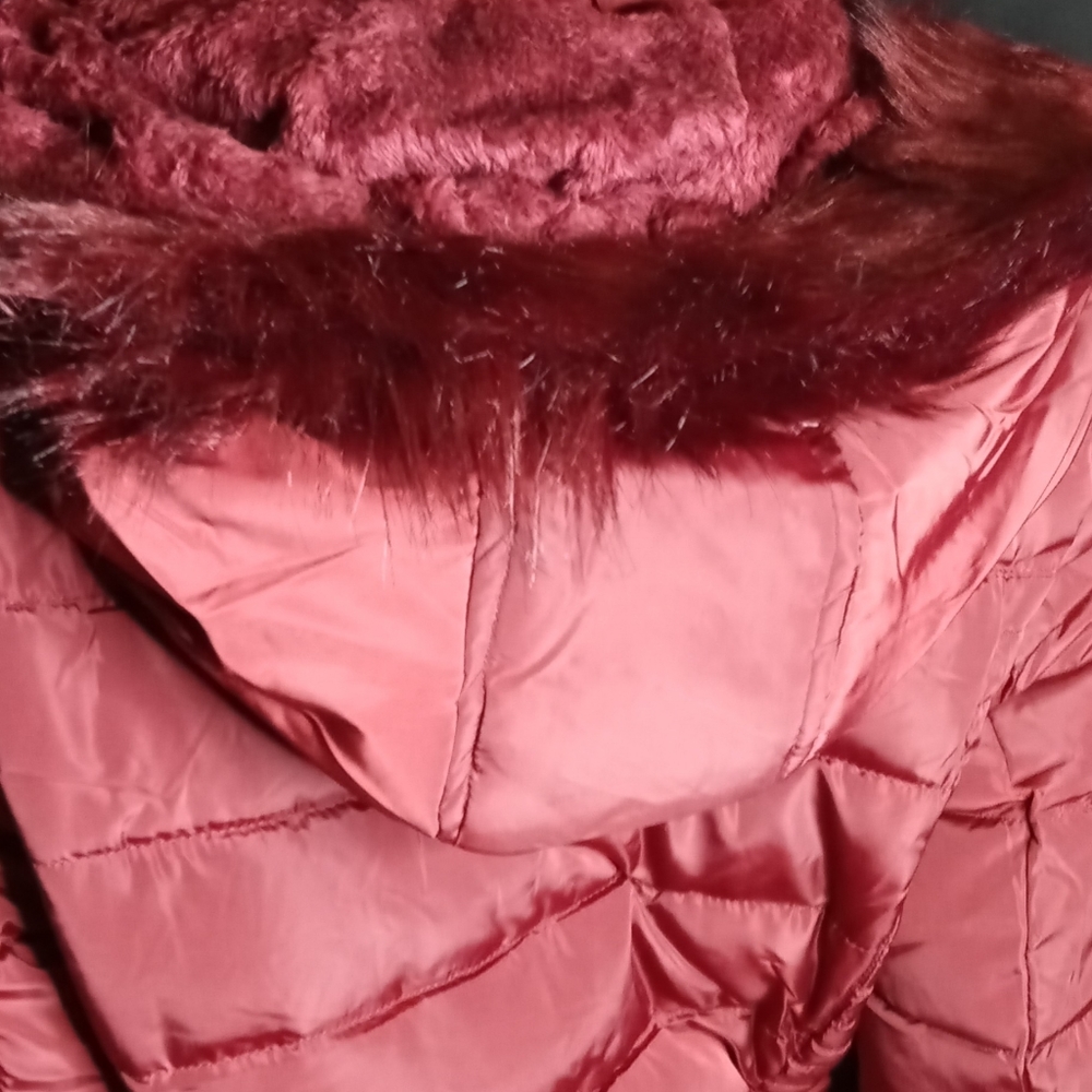 💜Wine Faux Fur Jacket💜 Women's & Youth Jackets - Picture 12 of 15